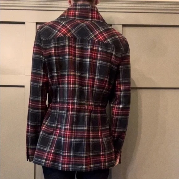 Pendleton 100% Virgin Wool Tartan Plaid Coat Button Front Jacket Size Large - Picture 4 of 13